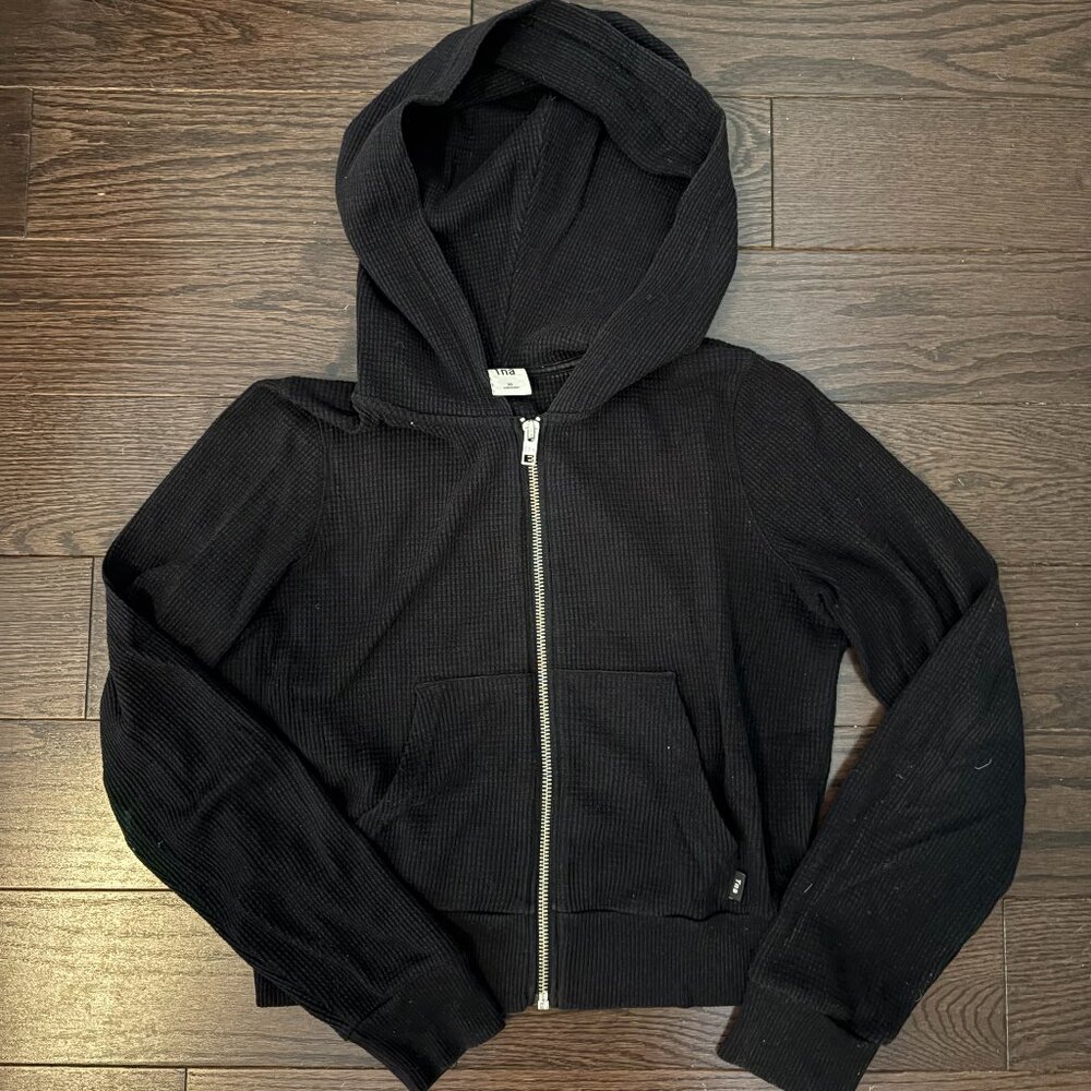 Aritzia Waffle Zip Hoodie